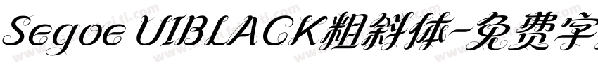 Segoe UIBLACK粗斜体字体转换